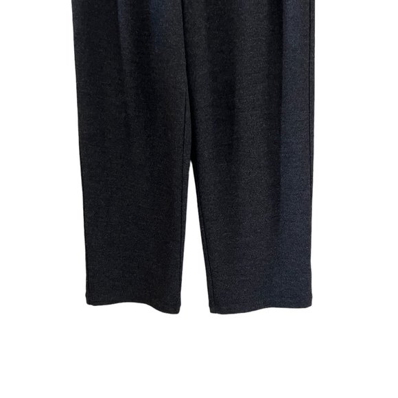 Eileen Fisher Wool Pull-On Pants In Charcoal Gray Size M - Picture 6 of 13